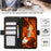 ABEEL For Samsung Galaxy A26 5G Case PU Leather Folio Stand View RFID Blocking Phone Cover - Black - 5