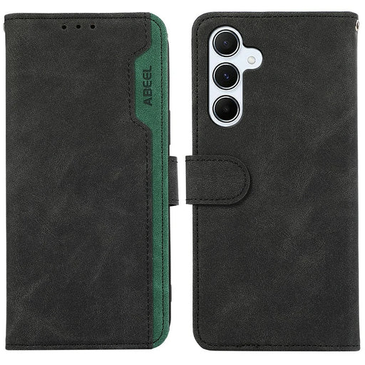 ABEEL For Samsung Galaxy A26 5G Case Color Splicing Leather Flip Phone Cover RFID Blocking - Black - 1