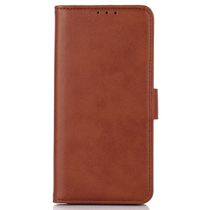For Samsung Galaxy A26 5G Case Cowhide Texture Leather Wallet Phone Cover with Stand - Brown - 6