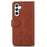 For Samsung Galaxy A26 5G Case Cowhide Texture Leather Wallet Phone Cover with Stand - Brown - 7