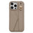 For iPhone 14 Pro Max Case with Card Slot Wristband Kickstand PU Leather+PET Phone Cover - Grey - 1