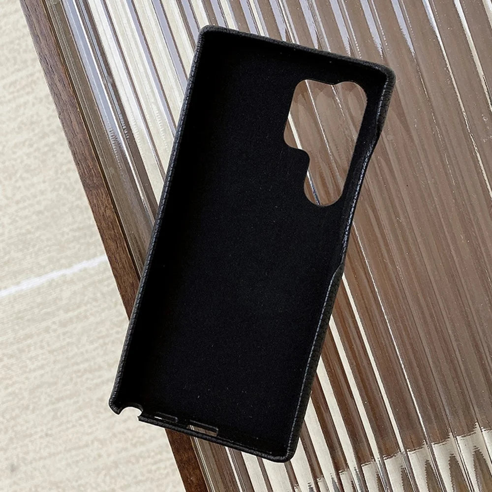 For Samsung Galaxy S24 Ultra Case with Card Slot Wristband Kickstand PU Leather+PET Phone Cover - Black - 3