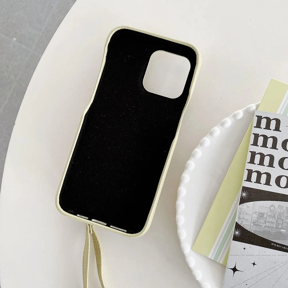 For iPhone 14 Pro Case Mirror Design PU Leather Back Cover with Card Slots, Wrist Strap - Green - 3