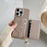 For iPhone 13 Pro Max Case Mirror Design PU Leather Back Cover with Card Slots, Wrist Strap - Grey - 6
