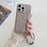 For iPhone 13 Pro Max Case Mirror Design PU Leather Back Cover with Card Slots, Wrist Strap - Grey - 7
