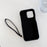 For iPhone 13 Pro Case Mirror Design PU Leather Back Cover with Card Slots, Wrist Strap - Black - 3