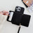 For iPhone 13 Pro Case Mirror Design PU Leather Back Cover with Card Slots, Wrist Strap - Black - 5
