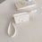 For iPhone 16 Pro Case Mirror Design PU Leather Back Cover with Card Slots, Wrist Strap - White - 4