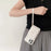 For iPhone 16 Pro Case Mirror Design PU Leather Back Cover with Card Slots, Wrist Strap - White - 5
