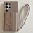 For Samsung Galaxy S23 Ultra Case Mirror Design PU Leather Back Cover with Card Slots, Wrist Strap - Grey - 2