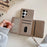 For Samsung Galaxy S23 Ultra Case Mirror Design PU Leather Back Cover with Card Slots, Wrist Strap - Grey - 6