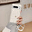 For Google Pixel 8 Pro Case Mirror Design PU Leather Back Cover with Card Slots, Wrist Strap - White - 1