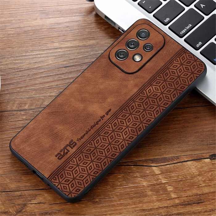 AZNS For Samsung Galaxy A23 4G / 5G (Global Version) Cell Phone Cover Shell Imprinted Pattern PU Leather+TPU Drop-proof Phone Case - Brown - 4