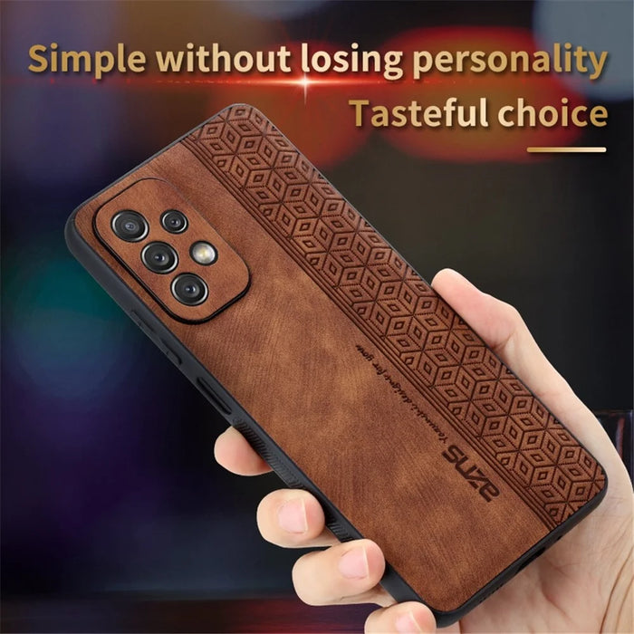 AZNS For Samsung Galaxy A23 4G / 5G (Global Version) Cell Phone Cover Shell Imprinted Pattern PU Leather+TPU Drop-proof Phone Case - Brown - 5