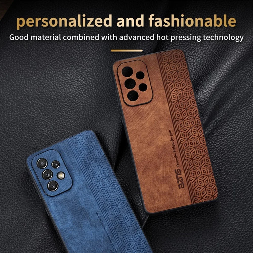 AZNS For Samsung Galaxy A23 4G / 5G (Global Version) Cell Phone Cover Shell Imprinted Pattern PU Leather+TPU Drop-proof Phone Case - Brown - 7