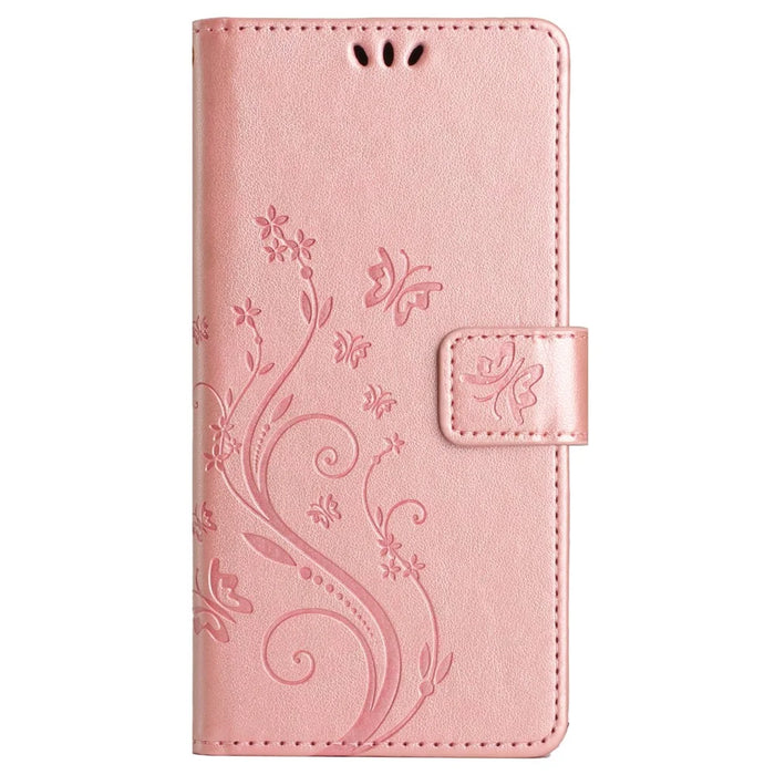 For Samsung Galaxy A56 5G Case PU Leather Phone Wallet Cover with Strap - Rose Gold - 6