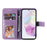For Samsung Galaxy A56 5G Case Floral Pattern PU Leather Wallet Stand Phone Cover - Purple - 2