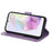 For Samsung Galaxy A56 5G Case Floral Pattern PU Leather Wallet Stand Phone Cover - Purple - 3