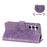 For Samsung Galaxy A56 5G Case Floral Pattern PU Leather Wallet Stand Phone Cover - Purple - 4