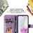 For Samsung Galaxy A56 5G Case Floral Pattern PU Leather Wallet Stand Phone Cover - Purple - 6