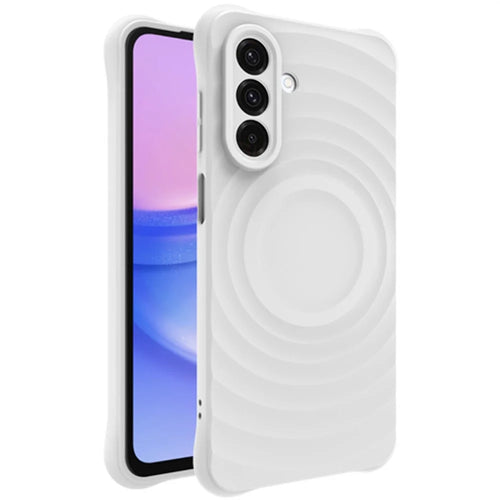 IMAK UC-6 Series for Samsung Galaxy A26 5G Case Water Drop Texture Anti-Skid Matte TPU Cover - Matte White - 1