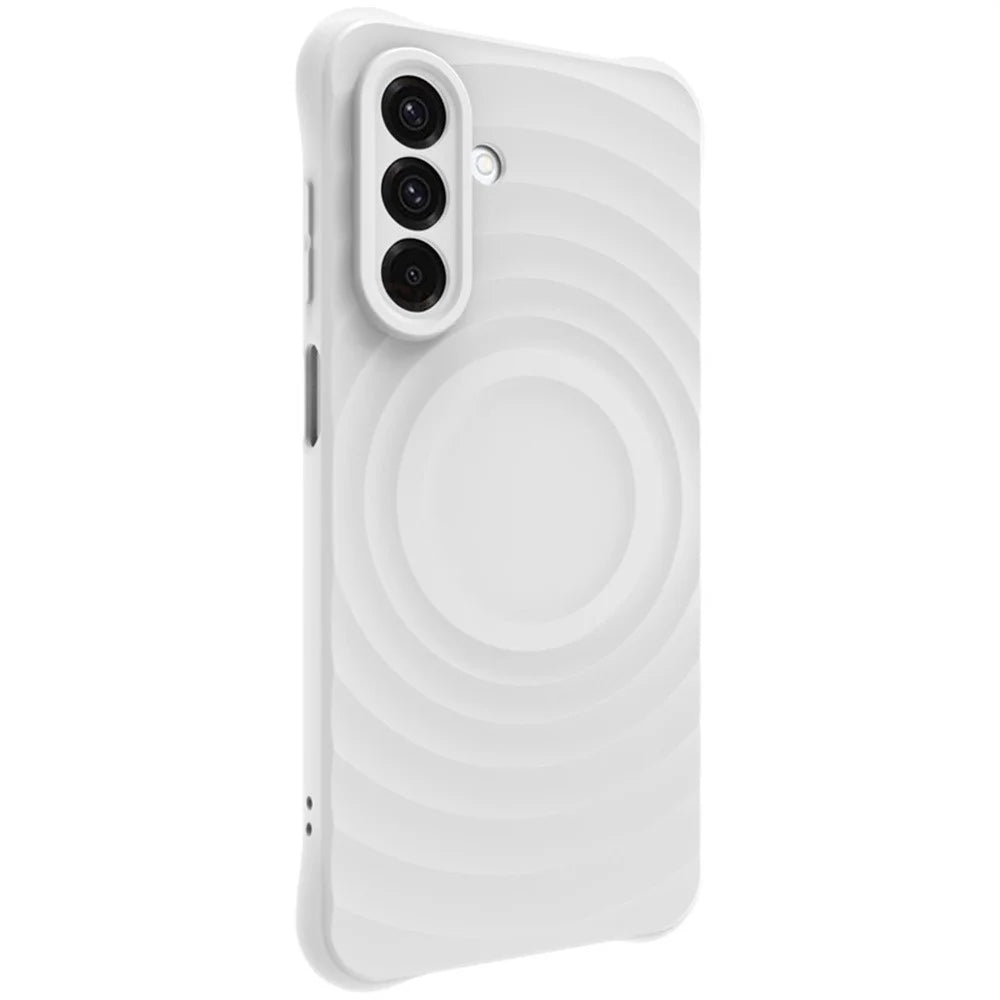 IMAK UC-6 Series for Samsung Galaxy A26 5G Case Water Drop Texture Anti-Skid Matte TPU Cover - Matte White - 3