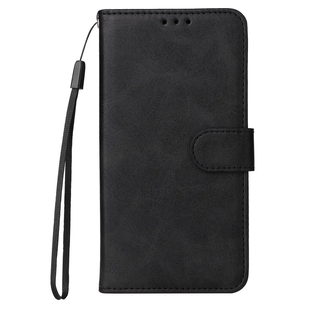 For Samsung Galaxy A56 5G Case Wallet PU Leather Folio Flip Phone Cover - Black - 6