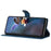 For Samsung Galaxy A26 5G Case Leather Imprinted Flower Phone Cover Wallet with Wrist Strap - Blue - 2