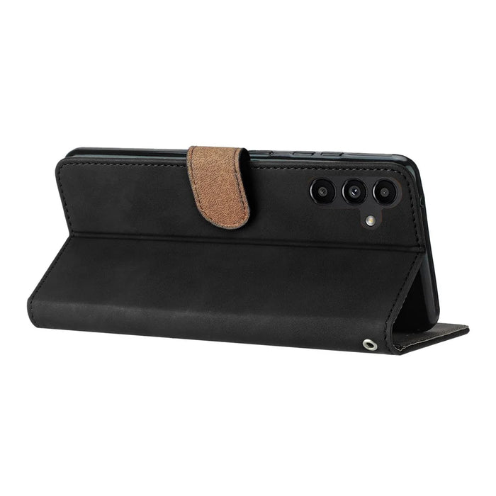 For Samsung Galaxy A26 5G Case Imprinted Butterfly Leather Wallet Phone Cover - Black - 4
