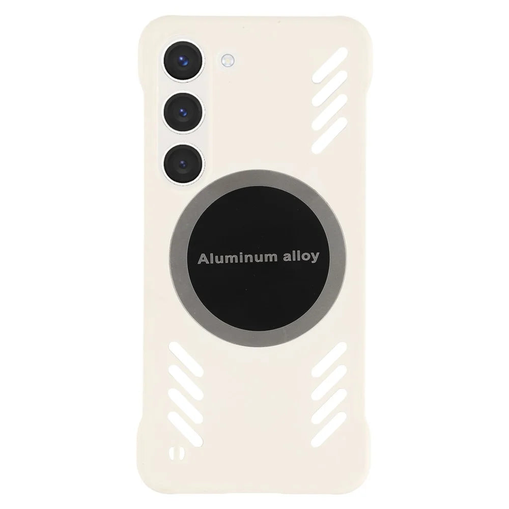 For Samsung Galaxy S23+ Case Hard PC Frameless Heat Dissipation Phone Cover - White - 1