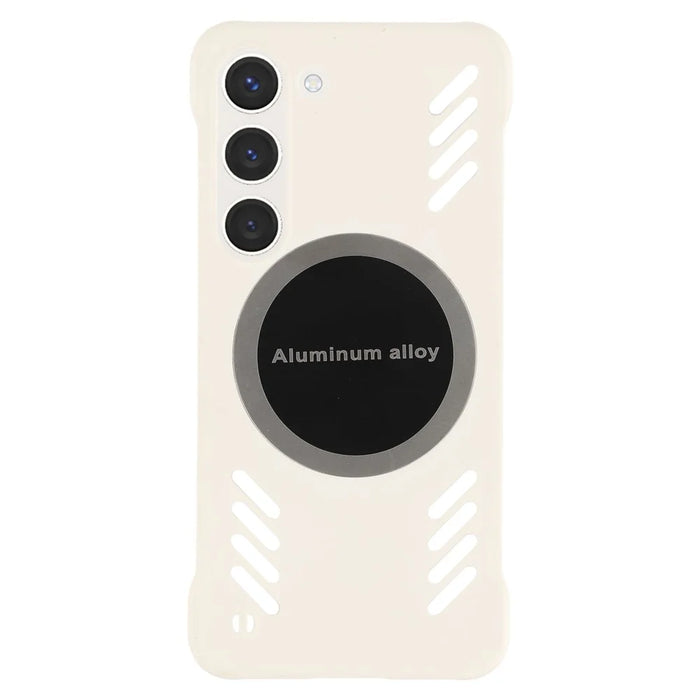 For Samsung Galaxy S23+ Case Hard PC Frameless Heat Dissipation Phone Cover - White - 1