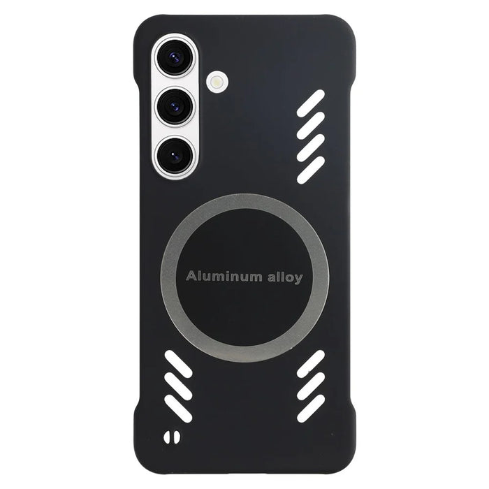 For Samsung Galaxy S25+ Case Hard PC Frameless Heat Dissipation Phone Cover - Black - 1