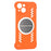 For iPhone 14 Case Hard PC Frameless Heat Dissipation Phone Cover - Orange - 3