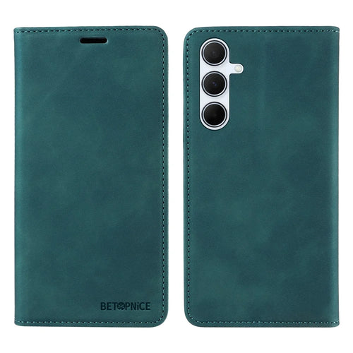 BETOPNICE 003 For Samsung Galaxy A56 5G Wallet Case Leather Phone Cover with Stand - Green - 1