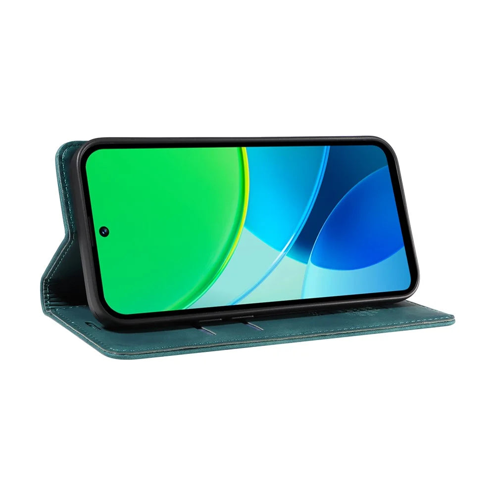BETOPNICE 003 For vivo Y29 5G / Y19s 4G Wallet Case Leather Phone Cover with Stand - Green - 3