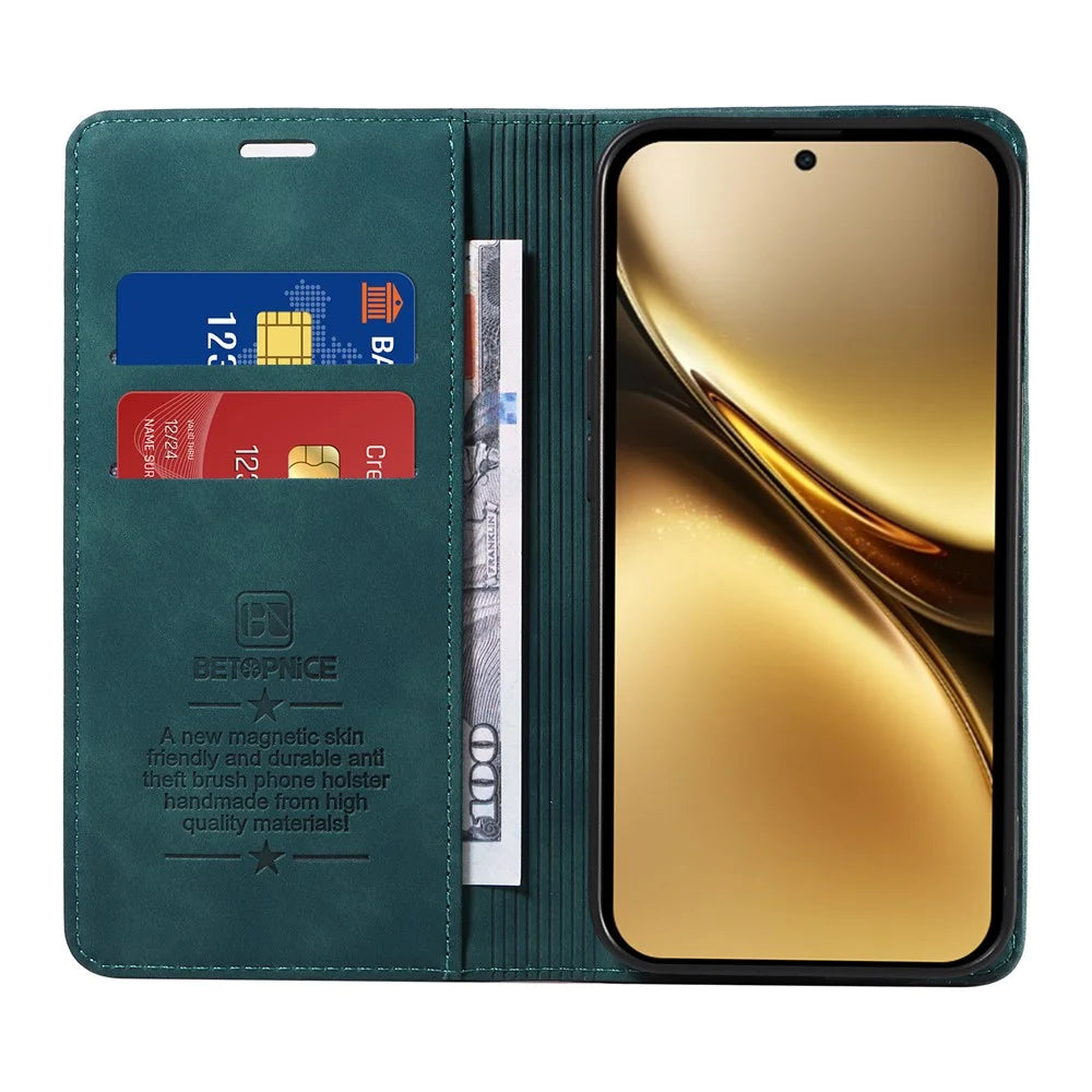 BETOPNICE 003 For vivo X200 Pro 5G Wallet Case Leather Phone Cover with Stand - Green - 2