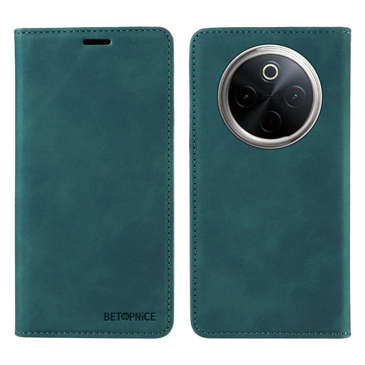 BETOPNICE 003 For vivo Y300 Pro 5G Wallet Case Leather Phone Cover with Stand - Green - 1