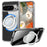 For Google Pixel 9 Pro / Pixel 9 Magnetic Case Rotary Kickstand TPU PC Clear Phone Back Cover - 1
