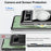 For Google Pixel 8 Magnetic Case Rotary Kickstand TPU PC Clear Phone Back Cover - 4