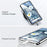 For Google Pixel 8 Pro Magnetic Case Rotary Kickstand TPU PC Clear Phone Back Cover - 5