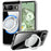 For Google Pixel 8a Magnetic Case Rotary Kickstand TPU PC Clear Phone Back Cover - 1