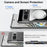 For Google Pixel 7 Pro 5G Magnetic Case Rotary Kickstand TPU PC Clear Phone Back Cover - 4