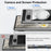 For Google Pixel 7a Magnetic Case Rotary Kickstand TPU PC Clear Phone Back Cover - 4