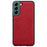LC.IMEEKE For Samsung Galaxy S22+ 5G Magnetic Case Leather TPU Back Cover - Red - 2