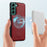 LC.IMEEKE For Samsung Galaxy S22+ 5G Magnetic Case Leather TPU Back Cover - Red - 6