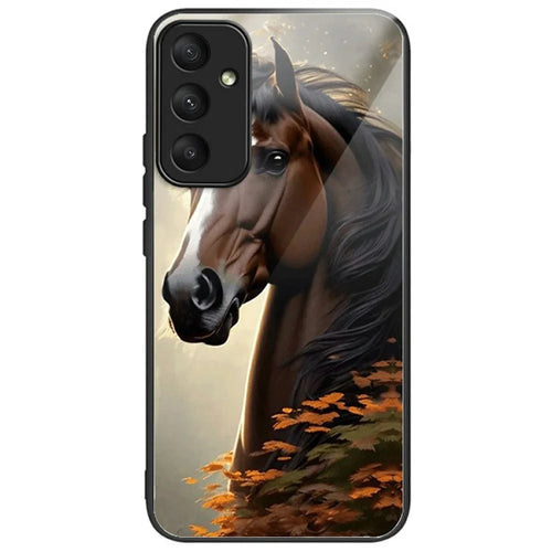 For Samsung Galaxy A56 5G Case Tempered Glass TPU Drop-Proof Phone Cover Pattern Printing - Horse - 1
