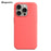 For iPhone 15 Pro Max Compatible with MagSafe Liquid Silicone Phone Back Cover (No Logo) - Deep Pink - 1