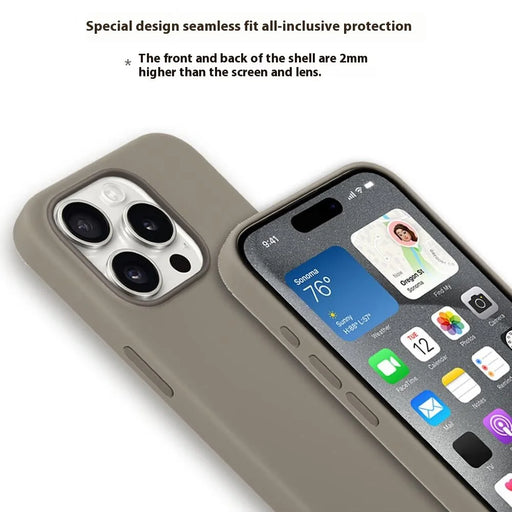 For iPhone 15 Pro Compatible with MagSafe Liquid Silicone Phone Back Cover (No Logo) - Deep Pink - 2
