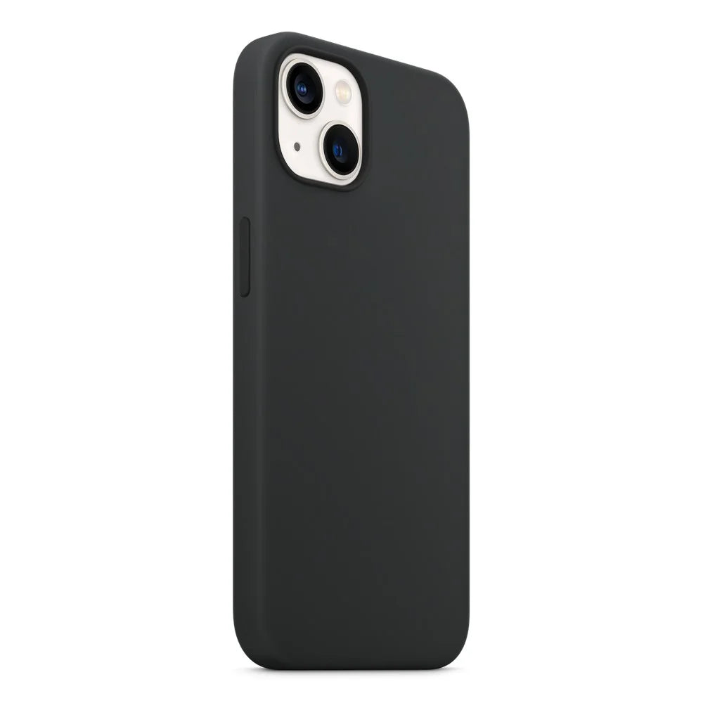 For iPhone 13 Compatible with MagSafe Liquid Silicone Phone Back Cover (No Logo) - Black - 2