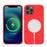 For iPhone 12 Pro Max Compatible with MagSafe Liquid Silicone Phone Back Cover (No Logo) - Red - 4